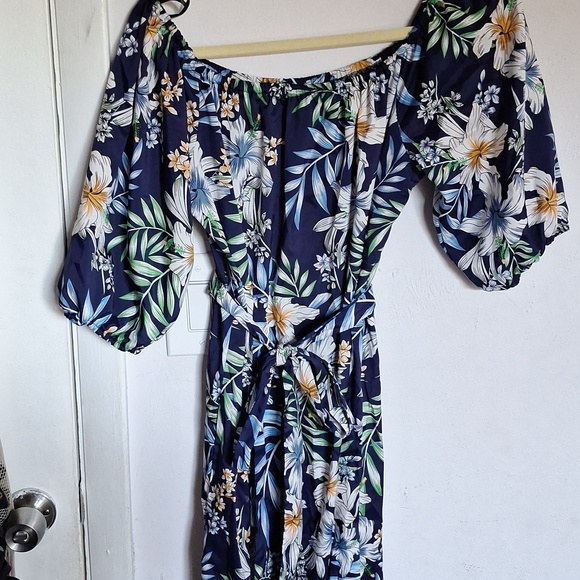 SHEIN 1XL TROPICAL PRINT SIDE SPLIT DRESS - Picture 13 of 13